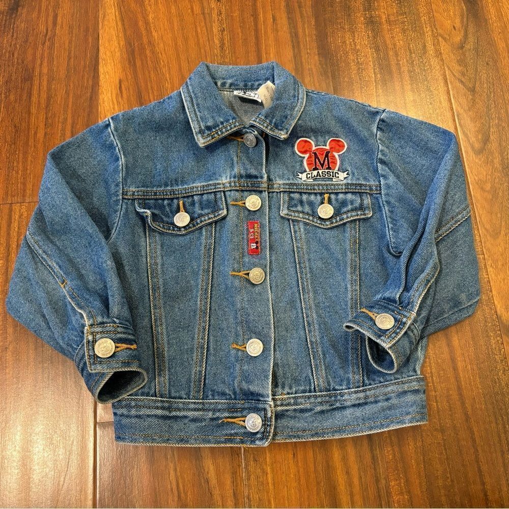 Disney Mickey & Co. Vintage 90s Mickey Mouse embroidered denim jean jacket